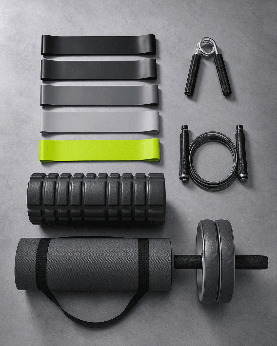 Renbufix training accessories arranged in a graphite studio